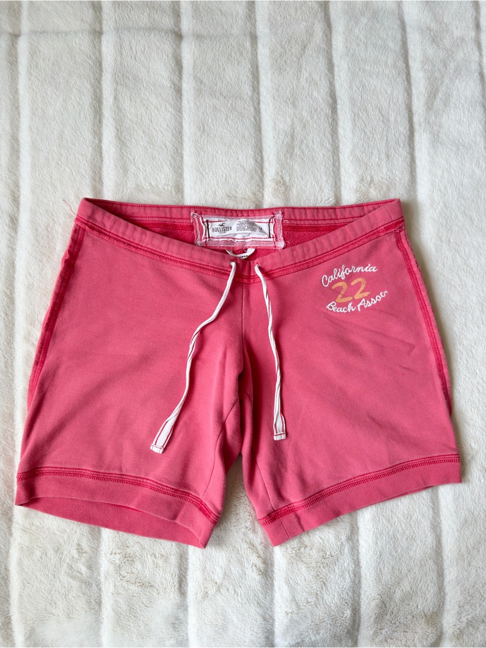 Y2K Hollister Low Rise Sweat Shorts Coral Pink Size Medium